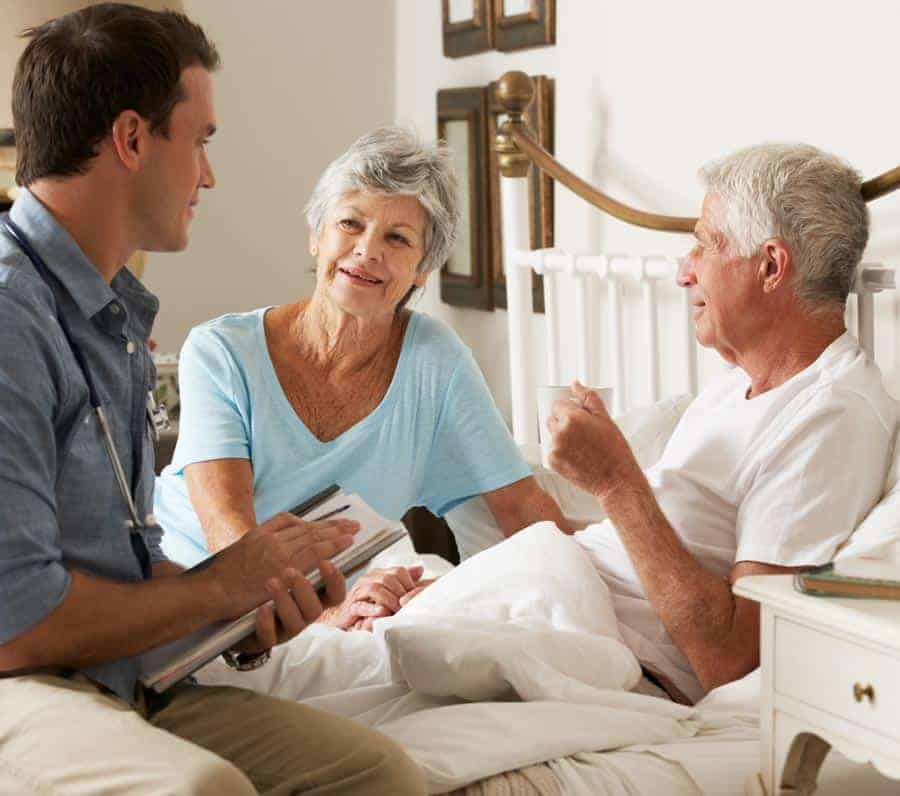 Family visiting a patient at The Connecticut Hospice