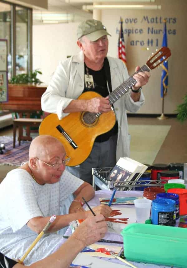 Patient at The Connecticut Hospice enjoying the Arts Program