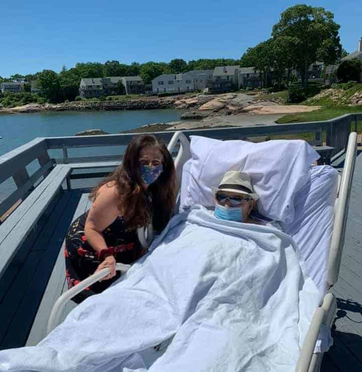 Hospice Patient Outside enjoying water views