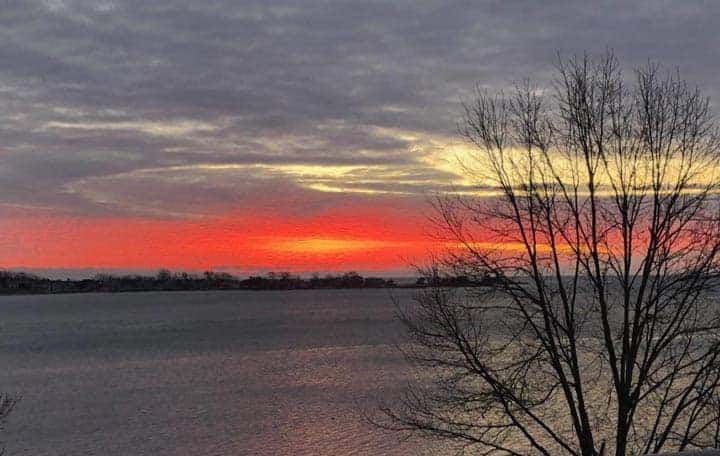 Sunrise over Long Island Sound at Connecticut Hospice