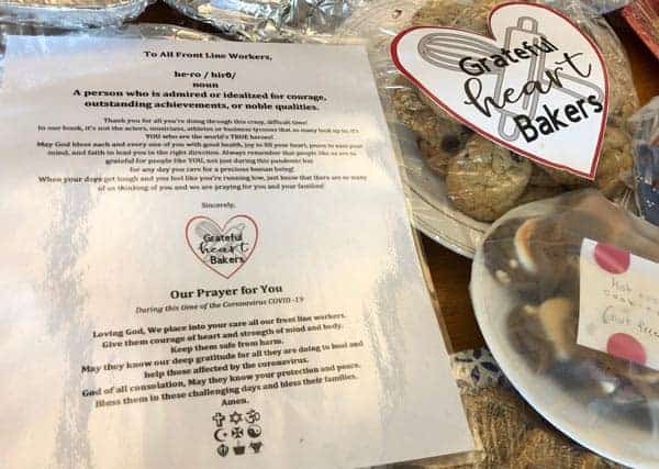 Treats donated from the grateful heart bakers