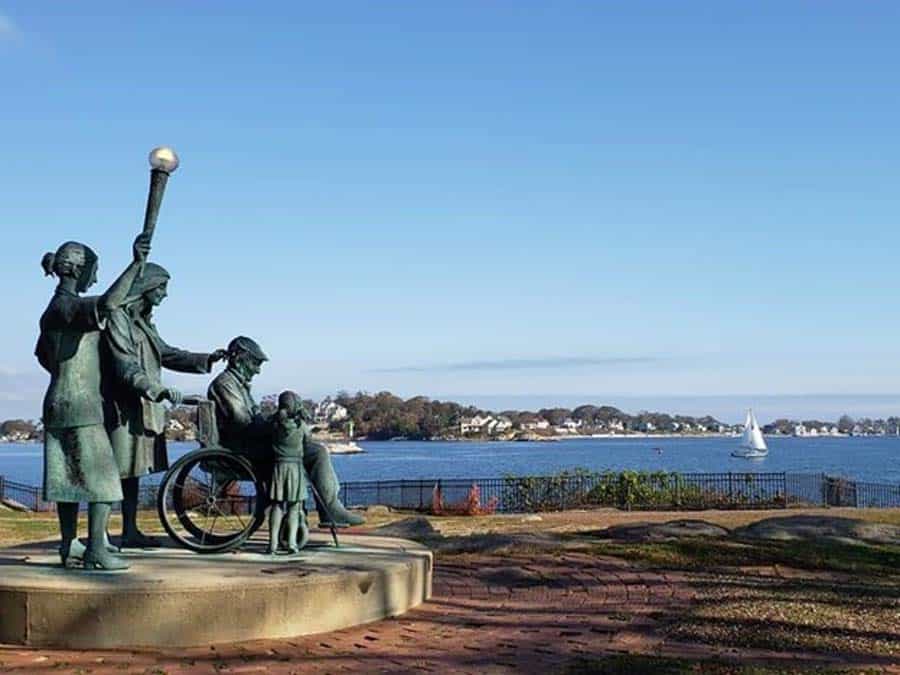 Connecticut Hospice Statue of Hope Overlooking the Shore