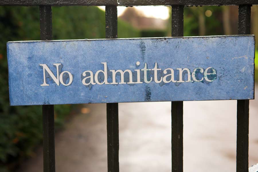 No Admittance Sign