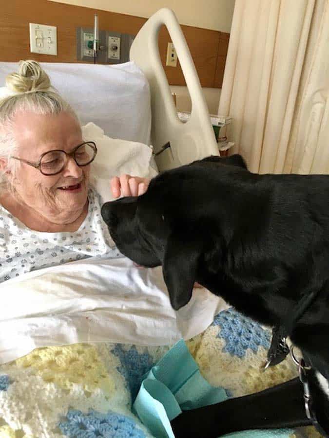 Patient with favorite dog